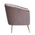 thumbnail image 3 of Manhattan Comfort Rosemont Blush and Gold Velvet Accent Chair, 3 of 3
