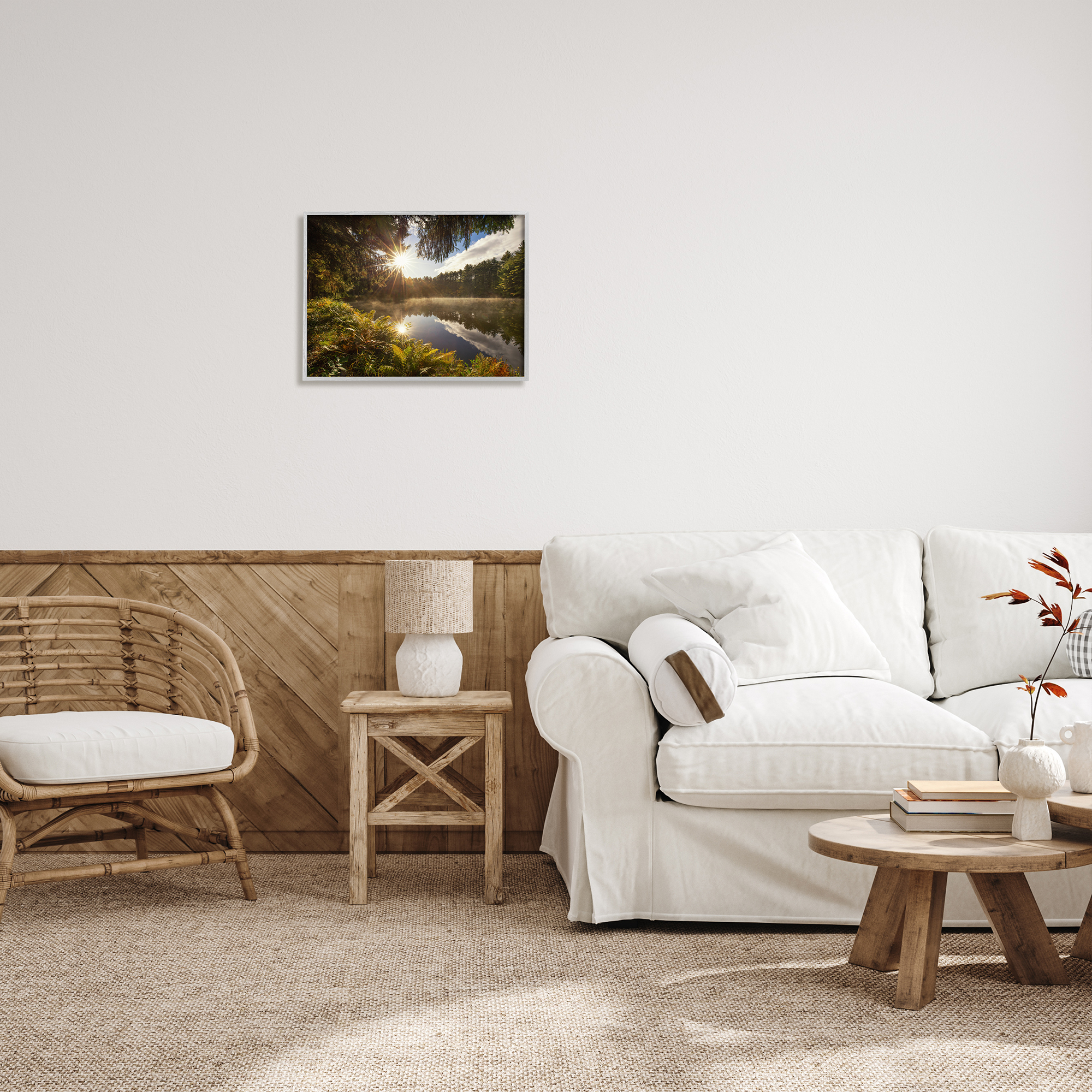 Stupell Industries Lake Nature Landscape Nature Photography Gray Framed Art Print Wall Art, 20 x 16