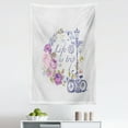 thumbnail image 1 of Shabby Flora Tapestry, Life is a Trip Inspirational Words Romantic Floral Wreath and Retro Bicycle, Fabric Wall Hanging Decor for Bedroom Living Room Dorm, 5 Sizes, Multicolor, by Ambesonne, 1 of 1