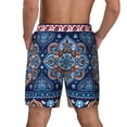 thumbnail image 3 of Kdxio Ethnic Mandala Print Men'S Swim Trunks With Compression Liner 7 Inch Inseam Quick Dry Swim Shorts, 3 of 7