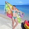 thumbnail image 6 of Coolnut Beach Towels Rainbow Glitter Camping Towels Sparkle Sand Free Beach Towel, 30"x60" Large Beach Towels Quick Dry Bath Travel Towels Pool Yoga Beach Mat for Men Women, 6 of 6