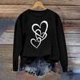 thumbnail image 3 of Zedker Fashionable Heart-Shaped Prints womens Sweatshirt Casual Crewneck Long Sleeve Fall and Winter Thermal Pullover Tops,Black,L, 3 of 7