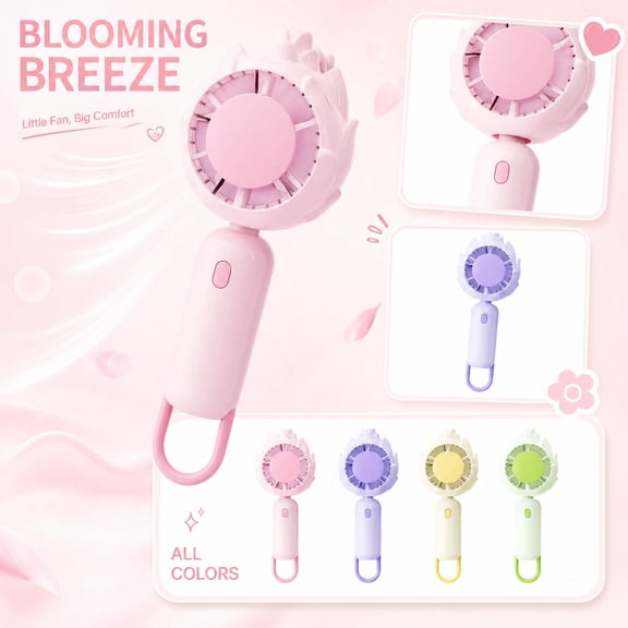 Portable Handheld Fan Dragon Fruit Inspired Personal Rechargeable Mini Fan with 3 Speed-Settings Cordless Handheld Device for Outdoor Travel Summer Use, 1Pack Green