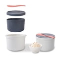thumbnail image 4 of 2L Large Capacity Lunch Box Rice Bucket Microwave Rice Cooker Multifunctional Cooker Steamer Household Kitchen Cooking 1C 2000ml, 4 of 6