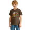 thumbnail image 3 of XAOFW Kids T-Shirts Boys 100 Days Of School Letter Princool Youth Children Blend Short Sleeve Crew Neck Soft Breathable Casual Daily Wear Top, 3 of 7