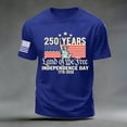 thumbnail image 5 of UngA 250th Anniversary Shirts, USA Flag 4th Of July Shirt Men Short Sleeve American Star Stripes Patriotic Graphic T-Shirt (Blue,XL), 5 of 5