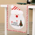 thumbnail image 4 of Diconna Christmas tablecloth cartoon style linen backdrop atmosphere layout rectangular decoration, 4 of 8