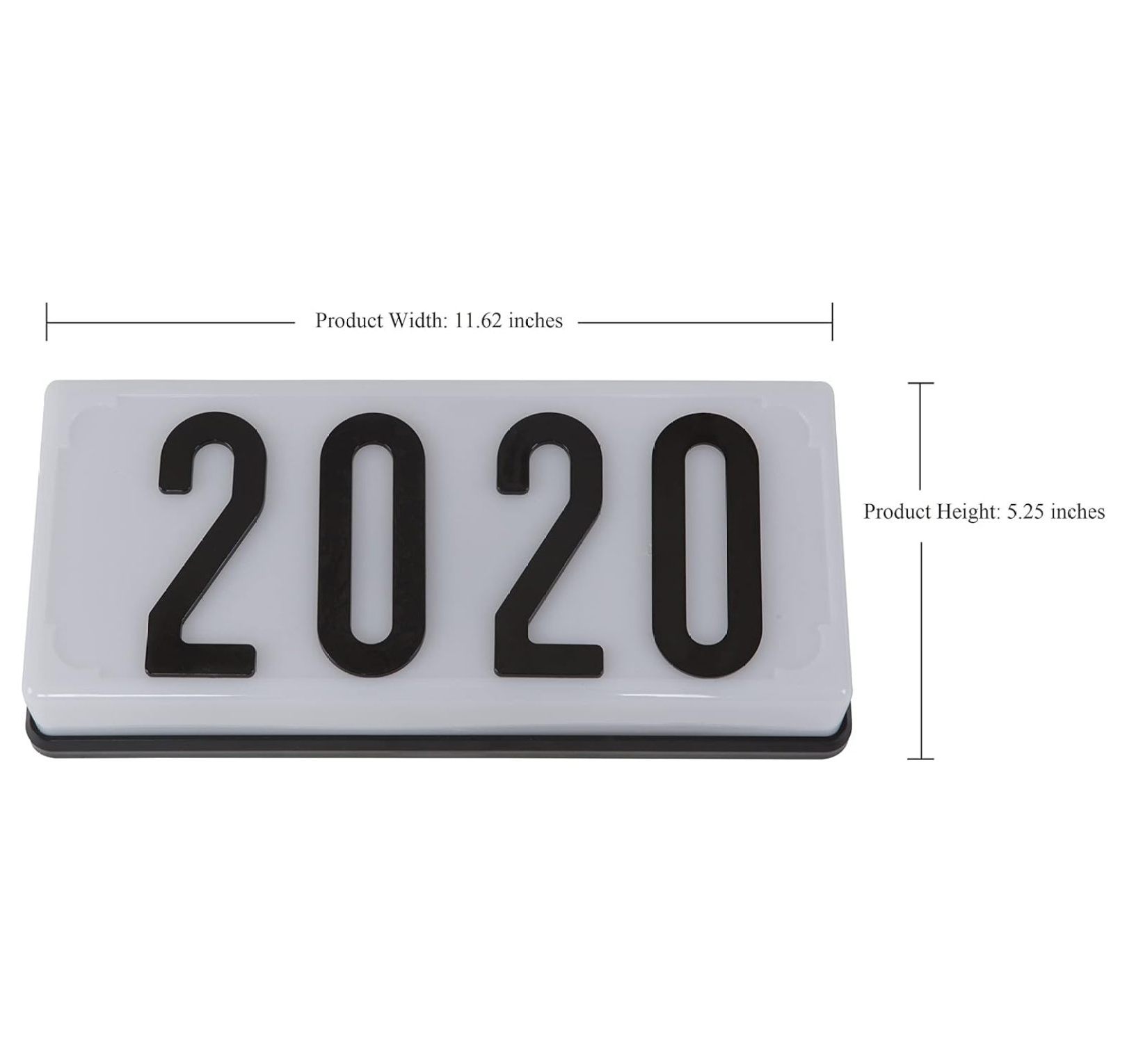AL000 11.5-Inch Low Voltage Address Light White Frame With Black Numbers
