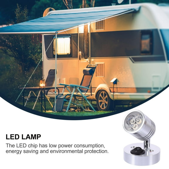 NICEXMAS Led Lamp Silver Aluminum 1Pack