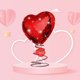 thumbnail image 4 of Espejo de corazón para escena de bodas y celebración con resorte | Decoración romántica para Día de Valentina y Navidad | 1 unidad, 4 of 8