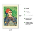 thumbnail image 2 of The Zouave - Portrait of French Army Soldier - From an Original Color Painting by Vincent Van Gogh c.1888 - Master Art Print (Unframed) 12in x 18in, 2 of 4