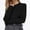 Black, variant on ClodeEU Women's Cropped Cardigan Sweater, Long Sleeve Crewneck Shirts, Casual Button Down Knit Blouses, Soft Tight Slim Top Black,Womens Plus M