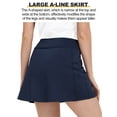 thumbnail image 4 of CAMEL Womens Workout Skorts Skirts with Pockets Inner Skorts Women's Active Skort Lightweight Skirt for Running Tennis Golf Sport Skirt Daily Casual a-Line Skirt Beach Dress Navy Blue, 4 of 9