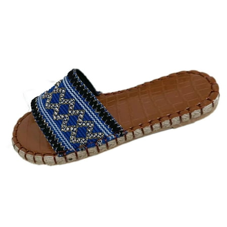 

House Slippers for Women Women Printing Flat Open Toe Slippers Shoes Comfy Sandals Casual Comfortable Beach Sandals