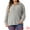 Grey, variant on DARING DIVA Women's Plus Size Loose V Neck Long Sleeve Polo 2X Grey