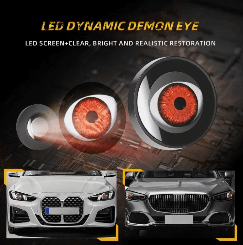 Explosive car LED devil eye headlights 1.5w modified flat model dynamic lights multi-mode