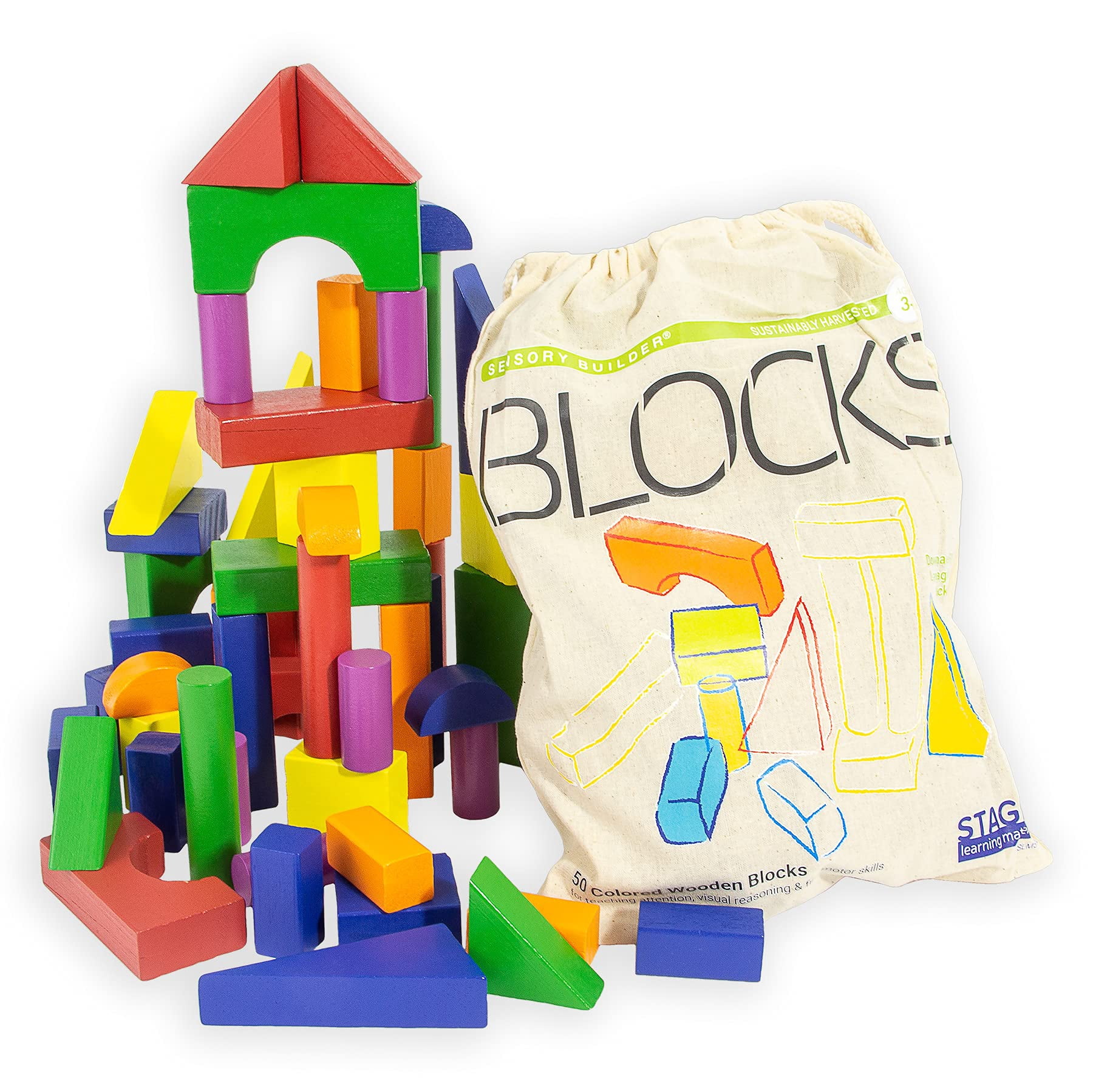 Sensory Builder Blocks, Set of 50
