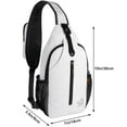 thumbnail image 6 of WATERFLY Unisex Hiking Travel Nylon Sling Bag Cross-Body Shoulder Chest Bag,White, 6 of 7