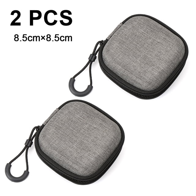 Estuche de transporte para auriculares y audífonos, compatible con MP3, Bluetooth y otros dispositivos, para proteger y almacenar de manera segura los accesorios de audio. Rojo Verde 2 piezas