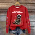 thumbnail image 4 of Christmas Sweatshirts for Women 2025 Long Sleeve Crewneck Funny Cute Black Cat Graphic Sweatshirt Pullover Tops, 4 of 5