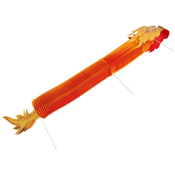 OUNONA 1Pack Golden Paper Dragon for Spring Festival and Special Occasions 40.0x18.0x13.0in