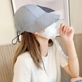 thumbnail image 4 of Sombrero de 54-58cm con circunferencia ajustable parasol, sombrero con protección solar para mujer, sombrero para el sol transpirable de secado rápido antiultravioleta de verano, 4 of 5