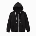 thumbnail image 6 of zuwimk Kids Zip Up Hoodie School Uniform Boys Girls Zipper Sweatshirt Oversized Y2K Fall Hooded Jackets With Pockets Preppy Clothes(5-6 Years,Black), 6 of 9