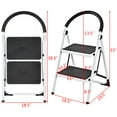 thumbnail image 4 of Patiojoy 2 Steps  Folding Ladder 330Lbs Heavy Duty Stool Portable Lightweight, 4 of 9