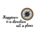 thumbnail image 2 of Home Wall Decal - Happiness is Direction - Vibrant Quote Design Cute Compass Art with Inspirational Quote - Proudly Hand Made Decal - Size: 10 In(W) x 7 In(H), 2 of 5