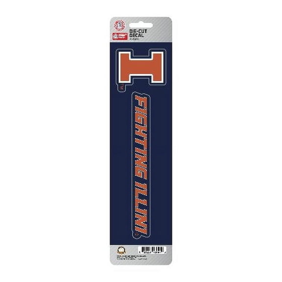 FANMATS 32852 University of Illinois Team Slogan Decal