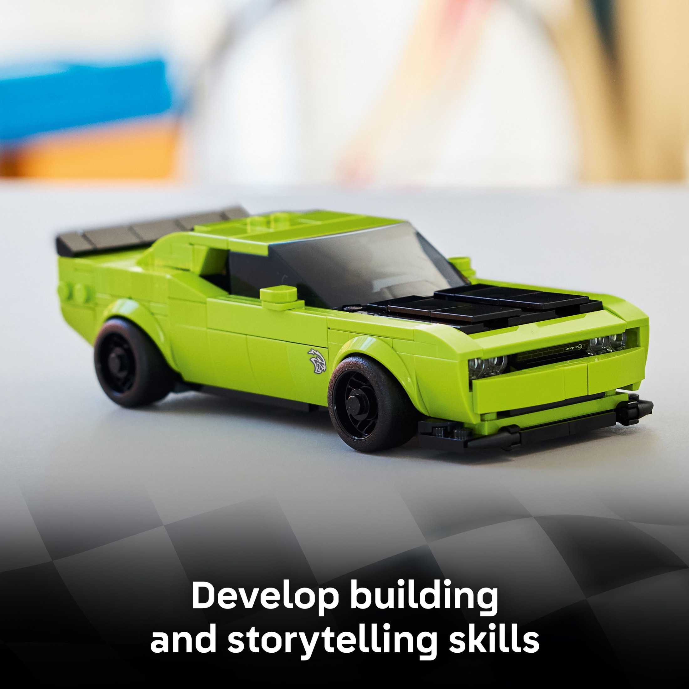 LEGO Speed Champions Dodge Challenger SRT Hellcat Auto Deportivo Juguete - Set de Construcción para Aprender, Jugar y Exhibir - Juguete para Niños y Niñas Mayores de 9 Años - Idea de Regalo de Cumpleaños para Fans de Autos de Carrera - 77237 5