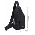 thumbnail image 3 of YUHAOTIN Crossbody Bag for Women Casual Canvas Vest Sheepskin and Cowhide Leather Vest Motorcycle Biker Canvas Bag with Usb Fanny Packs for Women Plus Size Travel Running Fanny Pack Water, 3 of 3