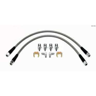 Wilwood Flexline Brake Hose Kit - Front Ford 18in 3AN Braided SS (220-14690)
