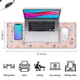 thumbnail image 5 of Long Mouse Pads for Desk,Pink Cow Dairy Pattern Desk Mats on Top Of Desks, Desk Mouse Pad Extra Large with 3mm Non-Slip Base and Stitched Edge for Gaming,Office,Work,Home 31.5"x11.8", 5 of 6