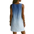 thumbnail image 3 of Lenpel Knee Length Sundresses for Women V Neck Sleeveless Loose Fit Tank Dresses with Pockets Casual Beach Vacation Outfits, 3 of 6