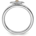 thumbnail image 2 of Solid Sterling Silver Stackable Expressions Citrine Starfish Ring - Ring Size 6.0, 2 of 8