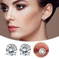 thumbnail image 2 of Earrings Exquisite Circular Zircon Copper Accessory for European and Style Classic Hop Unisex Jewelry, 2 of 8