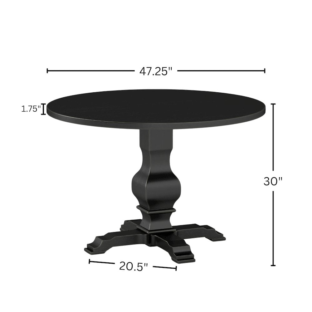Roundhill Furniture Havre Pedestal Base Round Dining Table