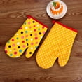 thumbnail image 3 of Dalrosia Heat Resistant Thick Cotton Oven Mitts Set, Soft Quilted Lining for Hot Pans and Oven, Kitchen Mitt Pair Protect Hands, Cooking Baking, 3 of 6