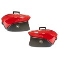 thumbnail image 1 of Alforjas rigidas porta equipaje para moto 37L Rojo con negro con luz universal Kinlley 50X30.5X29, 1 of 9