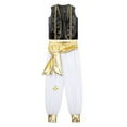 thumbnail image 3 of Alvivi Kids Boys Arabian Prince Cosplay Costume Party Performance Waistcoat Vest Loose Pants Black 16, 3 of 7