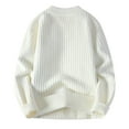 thumbnail image 7 of Color Block Sweater for Men Thick Warm Loose Fit Pullover Sweatshirts Handsome Crew Neck Long Sleeve Graphic Tops (3XL, Khaki-1), 7 of 7