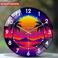 thumbnail image 2 of Decorative Clocks: Neon Vaporwave  Glass Wall Clock,  80s Nostalgia Retrowave Wall Art Cool  Decor Wall Clock for Homes, Bars, Offices, Man Caves, Garages, And Living Rooms .Also Makes A Great Gift., 2 of 8