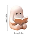 thumbnail image 3 of Voglyf Cute Ghost Reading Book, 3D Resin Halloween Figurine Lamp With Warm Light for Study Room, Party, Indoor Decor, Spooky Season, As A Funny Halloween Gift And Desk Decoration, 3 of 7