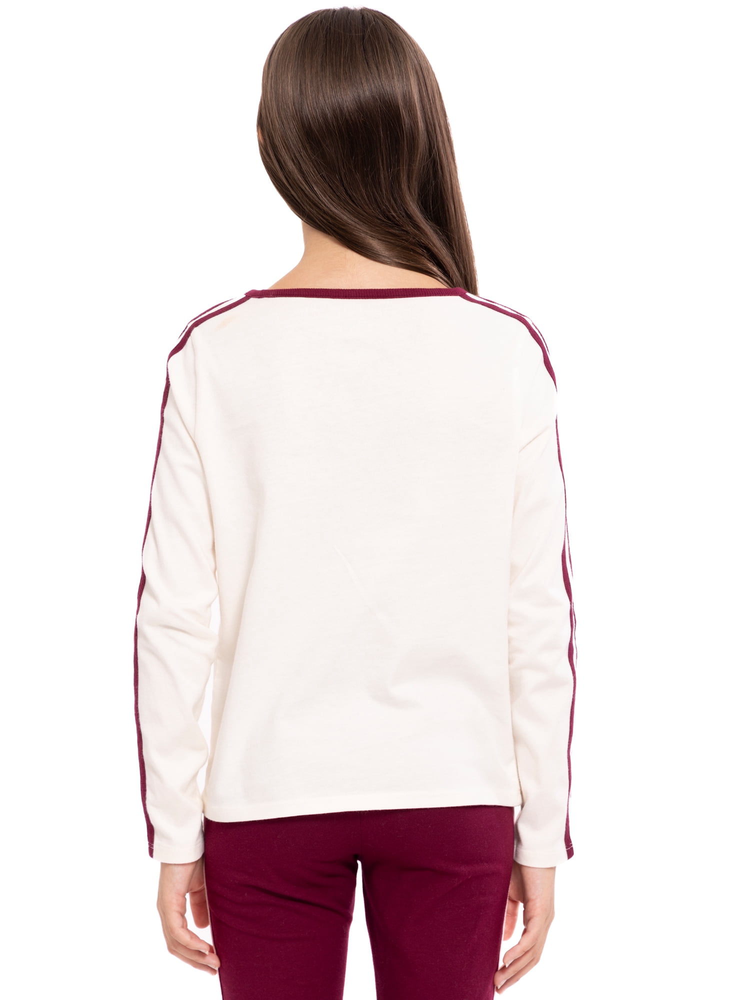 Wonder Nation Hello Kitty Girls Cotton Graphic Tee with Long Sleeves, Sizes 4-18