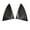 Shiny Black, variant on 2pcs Car Rear Window Louver Spoiler Panel Scoops Air Vent Triangle Blinds Fit For Tesla Model 3 2017-2021 ABS