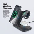 thumbnail image 3 of Powertek 3-in-1 Qi2 15W Tri-Fold Wireless Charge Pad with Stand, Black, 3 of 5