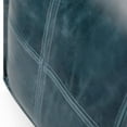 thumbnail image 3 of Simpli Home Manning 18 inch Wide Boho Square Pouf in Teal Genuine Leather, 3 of 3
