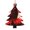 Christmas Tree Shape, variant on Howling Wolf Blood Red Moon Cool Wooden Christmas Ornament Angel Shape,Xmas Tree Hanging Decoration 6 PCS