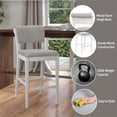 thumbnail image 4 of Hillsdale Furniture Clarion Wood and Upholstered Panel Back Bar Height Stool, Sea White, 4 of 15